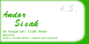 andor sisak business card